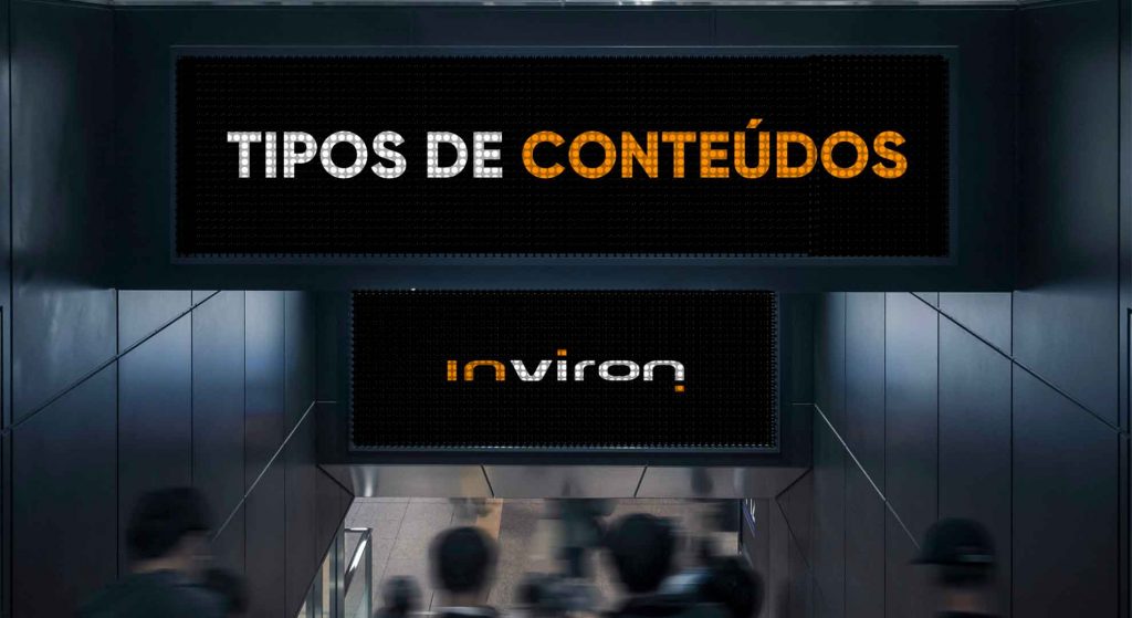 Tipos de conteúdos em digital signage