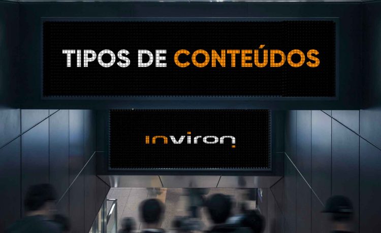 Tipos de conteúdos em digital signage