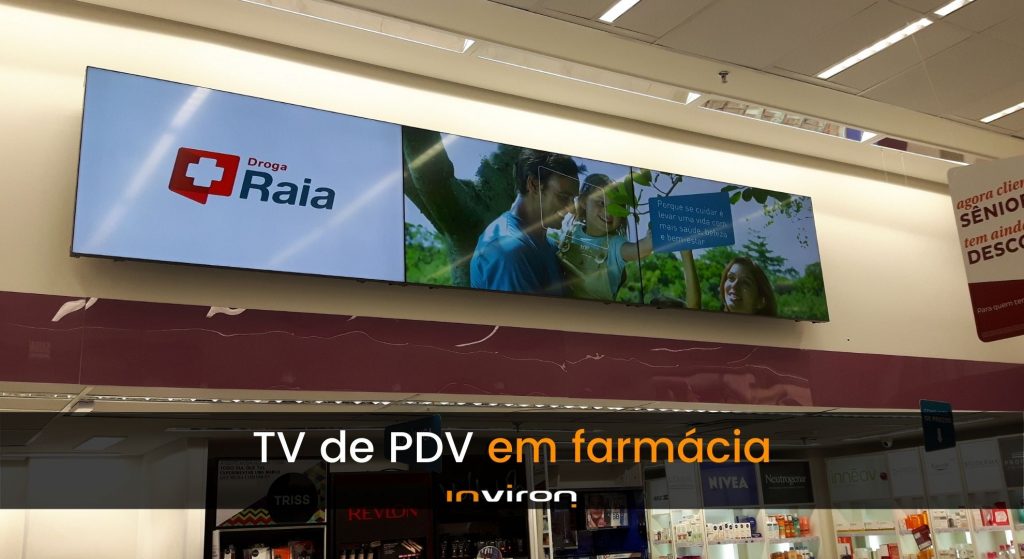 inviron: tv de pdv em farmácia